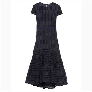 NWT Banana Republic Navy Eyelet Midi Dress